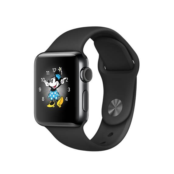 Apple Watch Series 2 38mm obudowa Space Black (czarna) ze stali nierdzewnej / pasek Sport Band Black (czarny) -  Wysyłka gratis!